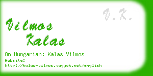 vilmos kalas business card